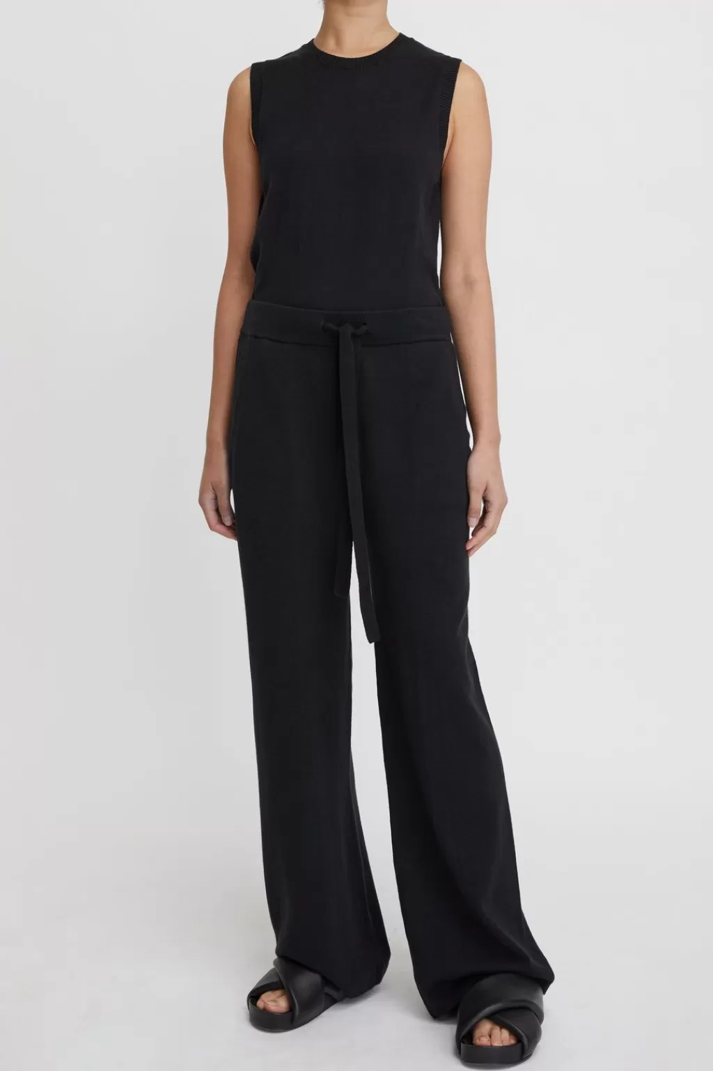 Shop Cotton Cashmere Wide Leg Pant Women Loungewear