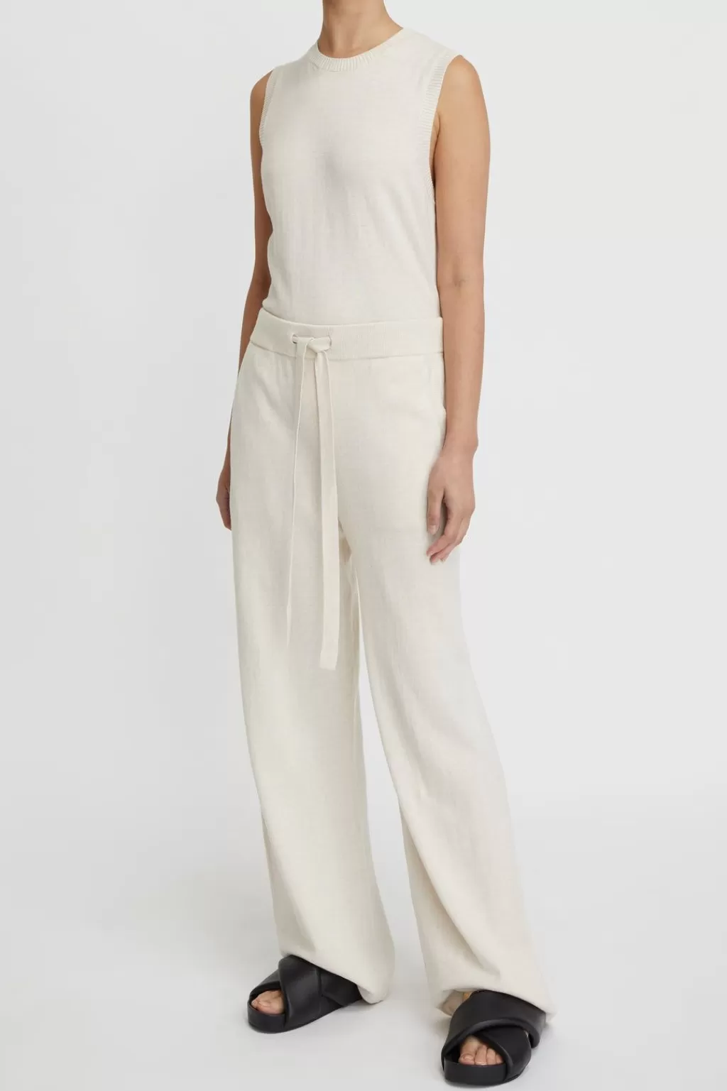 Outlet Cotton Cashmere Wide Leg Pant Women Loungewear